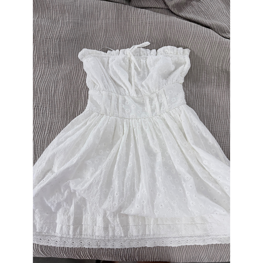 Four hearts White Eyelet Strapless Mini Dress - Picture 2 of 5
